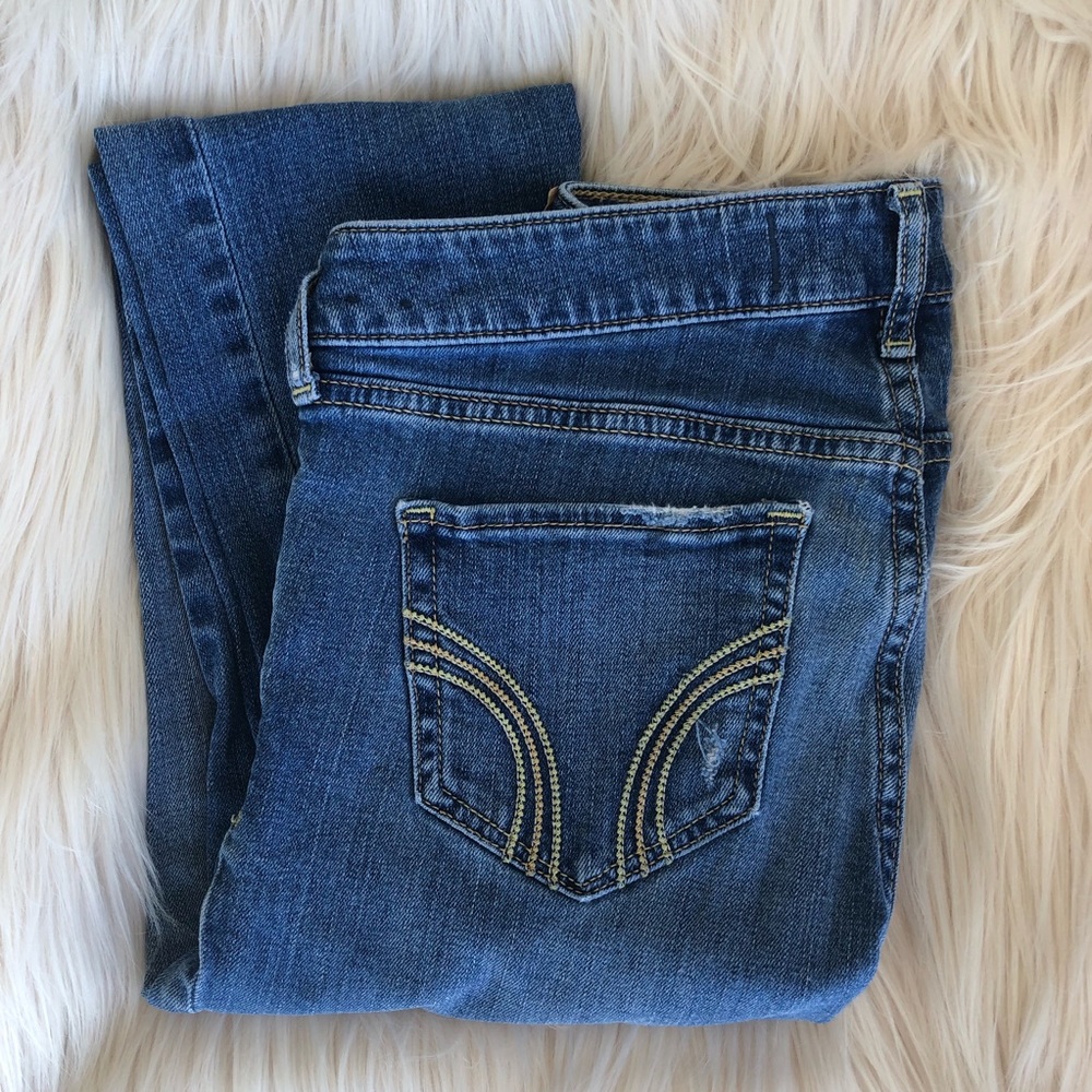 Hollister Cut Off Skinny Blue Jeans